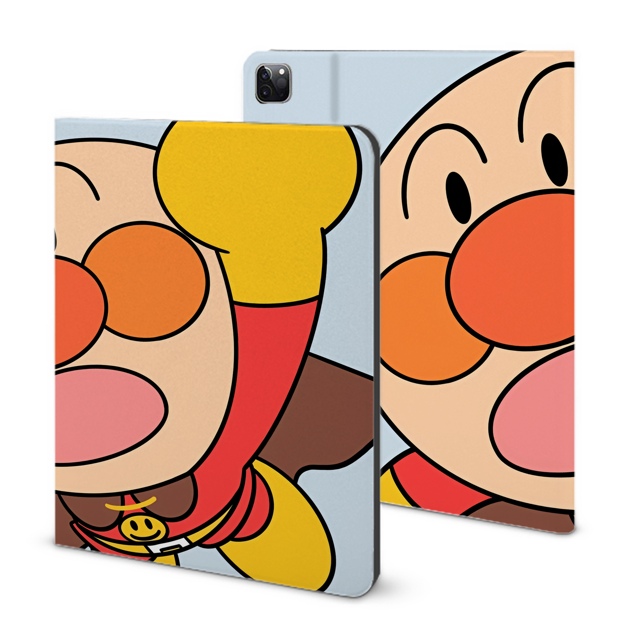 （画像用） アンパンマン Anpanman IPad ケース ブック型 PUレザー TPU 耐衝撃 軽量 薄型 ペン収納なし 全面保護 IPad 各モデル対応